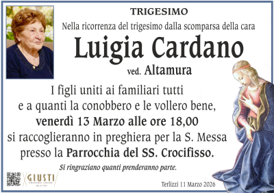 TRIGESIMO con photo a destra