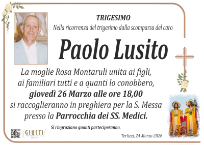 TRIGESIMO con photo a destra