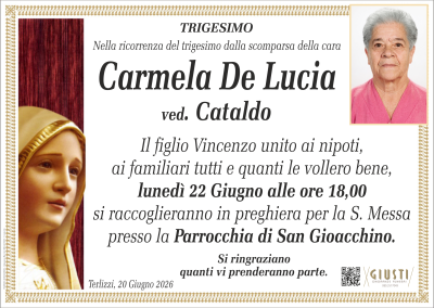 TRIGESIMO con photo a destra
