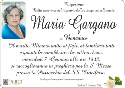 TRIGESIMO con photo a destra