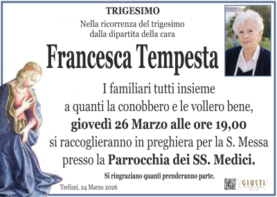 TRIGESIMO con photo a destra