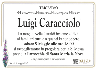 TRIGESIMO con photo a destra
