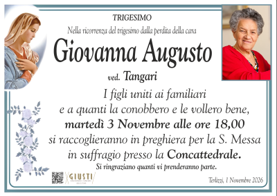TRIGESIMO con photo a destra