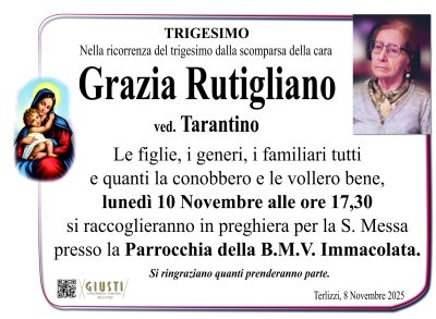 TRIGESIMO con photo a destra