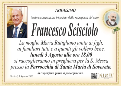 TRIGESIMO con photo a destra