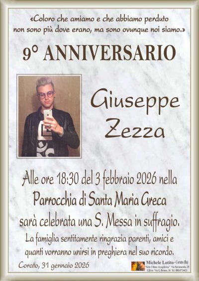 ZEZZ Giuseppe 9° anniversario ML MARMO