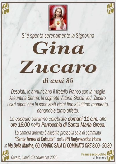 ZUCARO Maria Luigia ANNUNCIO FL MARMO CL