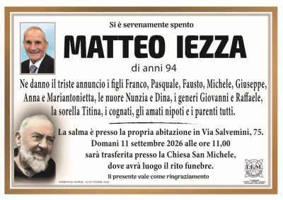 ann lutto matteo iezza