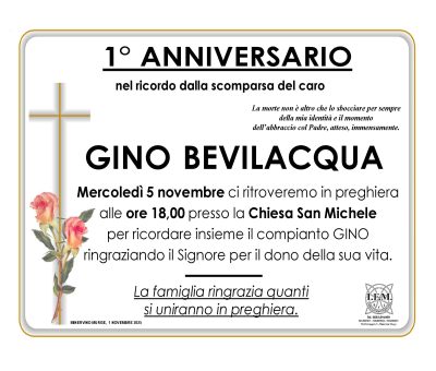 anniversario gino bevilacqua