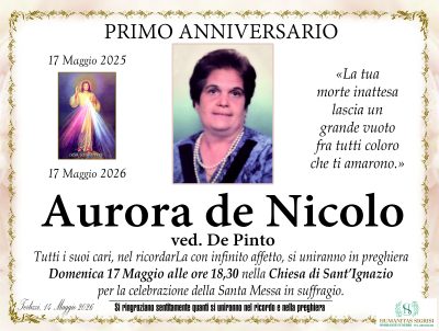 anniversario primo de nicolo aurora LOW