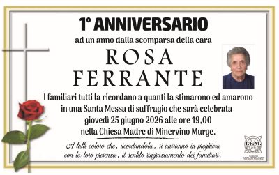 anniversario rosa ferrante