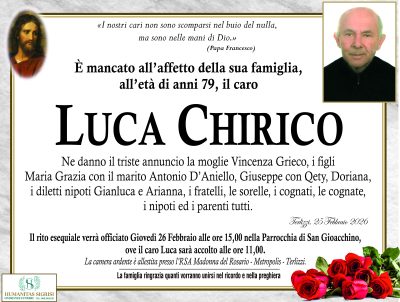 annuncio SLOW CHIRICO LUCA