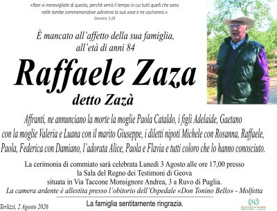 annuncio Zaza Raffaele