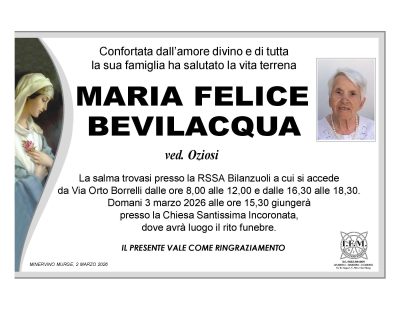 annuncio lutto bevilacqua