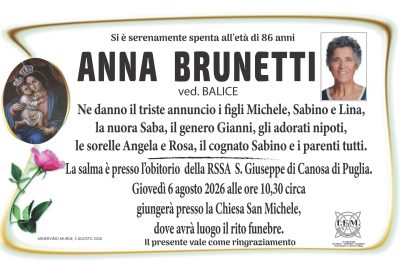 annuncio lutto brunetti