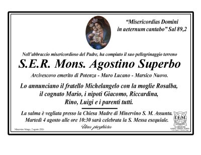 annuncio lutto fa. agostino