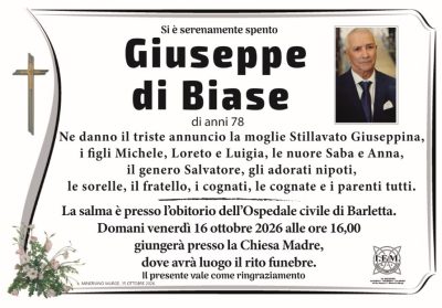 annuncio lutto giuseppe di biase