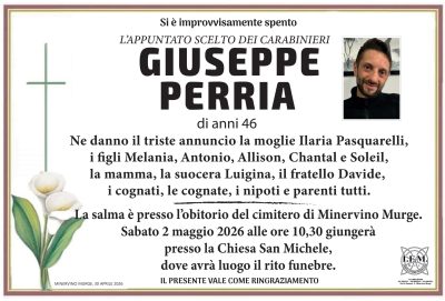 annuncio lutto giuseppe perria