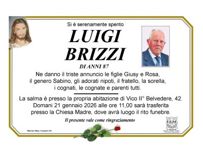 annuncio lutto luigi brizzi