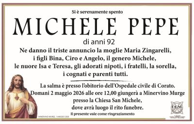 annuncio lutto michele pepe