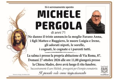 annuncio lutto michele pergola
