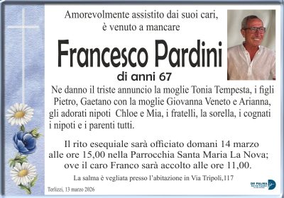 annuncio lutto pardini