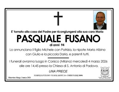 annuncio lutto pasquale fusano