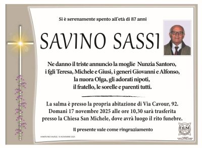 annuncio lutto sassi