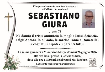 annuncio lutto sebastiano giura