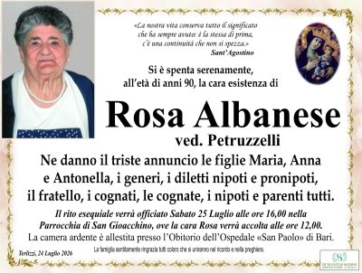 annuncio rosa albanese