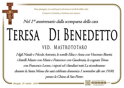 di benedetto teresa - Croce San Damiano