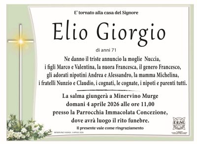 lutto elio giorgio