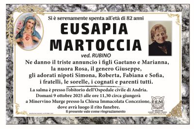 lutto eusapia martoccia