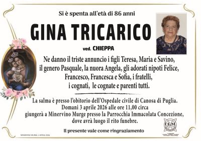 lutto gina tricarico