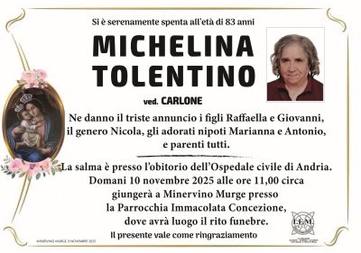 lutto michelina tolentino