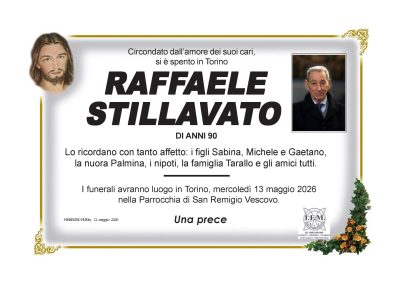 lutto stillavato raffaele