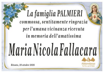 ringraz. fallacara m n