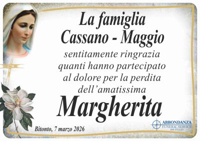 ringraziamento - MARGHERITA MAGGIO