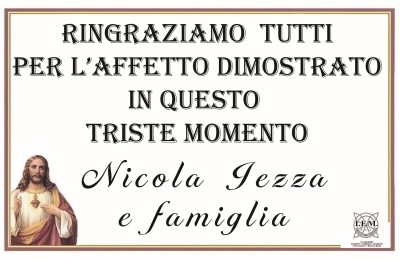 ringraziamento iezza