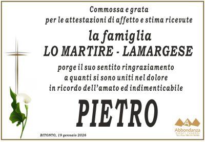 ringraziamento lo martire