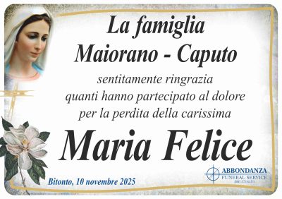 ringraziamento - maria felice caputo
