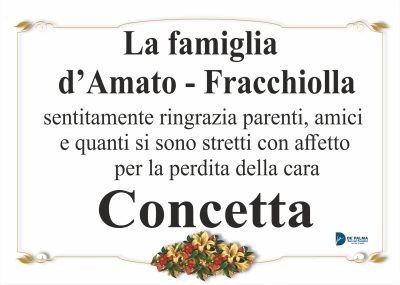ringraziamnteo fracchiolla