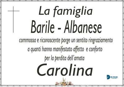 ringraziemto famiglia barile