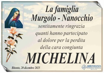 rngraziamento - michelina nanocchio