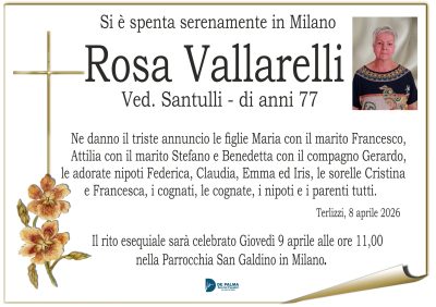 rosa vallarelli annuncio
