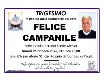 trigesimo campanile felice