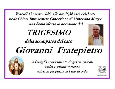 trigesimo fratepietro