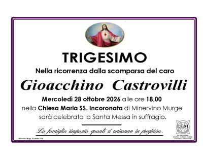 trigesimo gioacchino castrovilli
