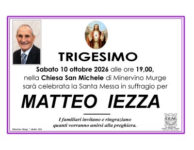 trigesimo matteo iezza
