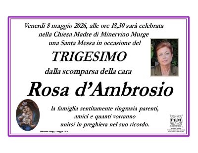 trigesimo rosa d'ambrosio